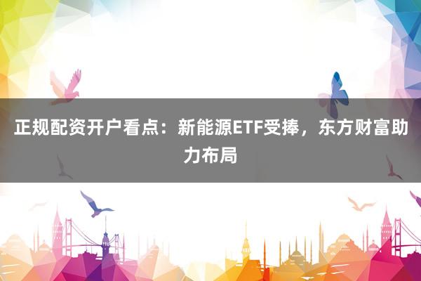 正规配资开户看点：新能源ETF受捧，东方财富助力布局