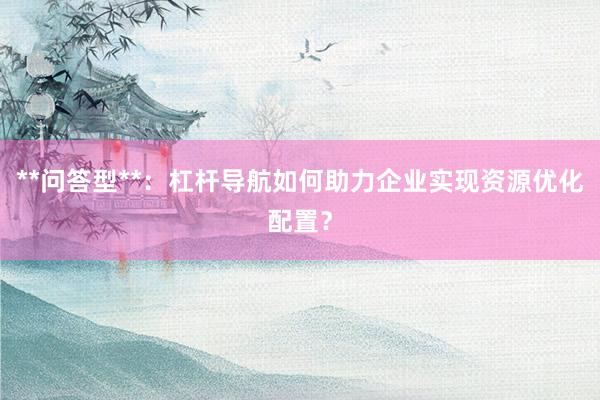 **问答型**：杠杆导航如何助力企业实现资源优化配置？